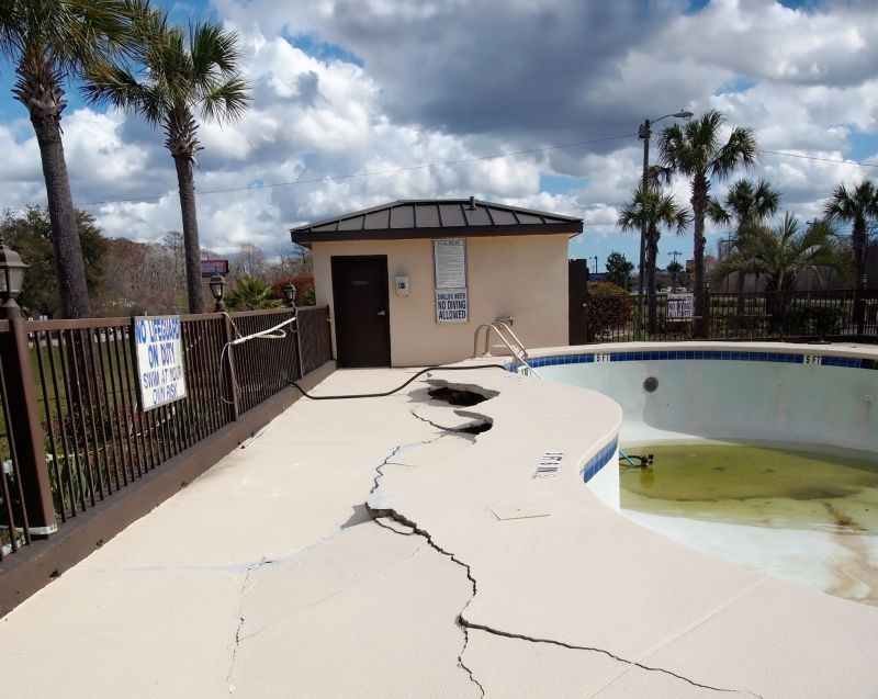 Pool Slide Damage Assessment